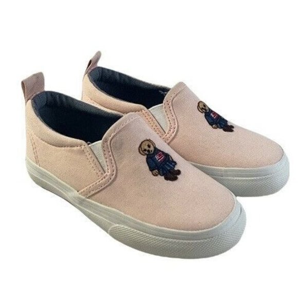 Polo Ralph Lauren Other - Polo Ralph Lauren Toddler Girl's Carlee Bear Light Pink Sneakers Shoes Size 7